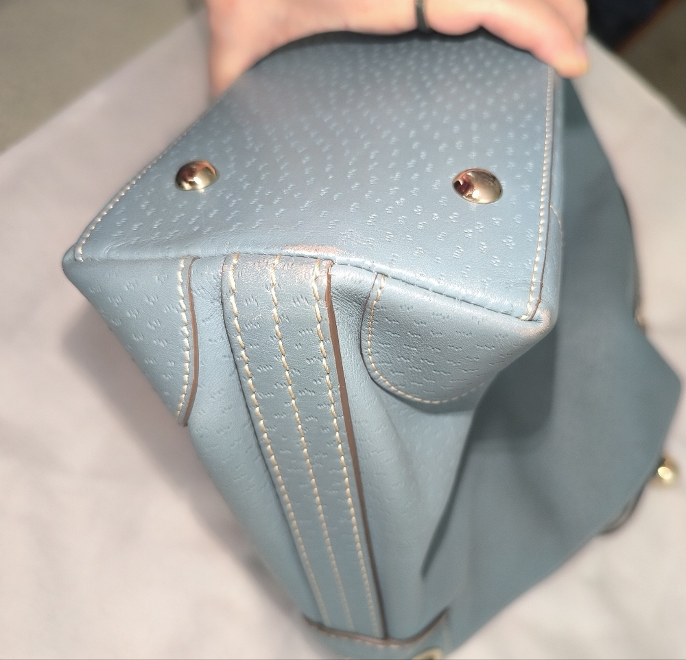 Anya Hindmarch Elrod Hibo Bag Petrol Blue Leather - Picture 13 of 17